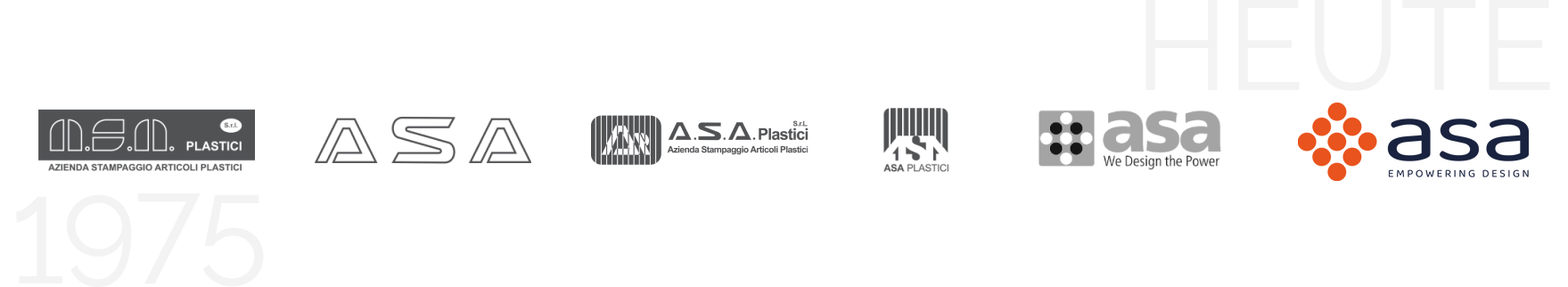 Entwicklung des ASA Plastici Logos, von 1975 bis heute