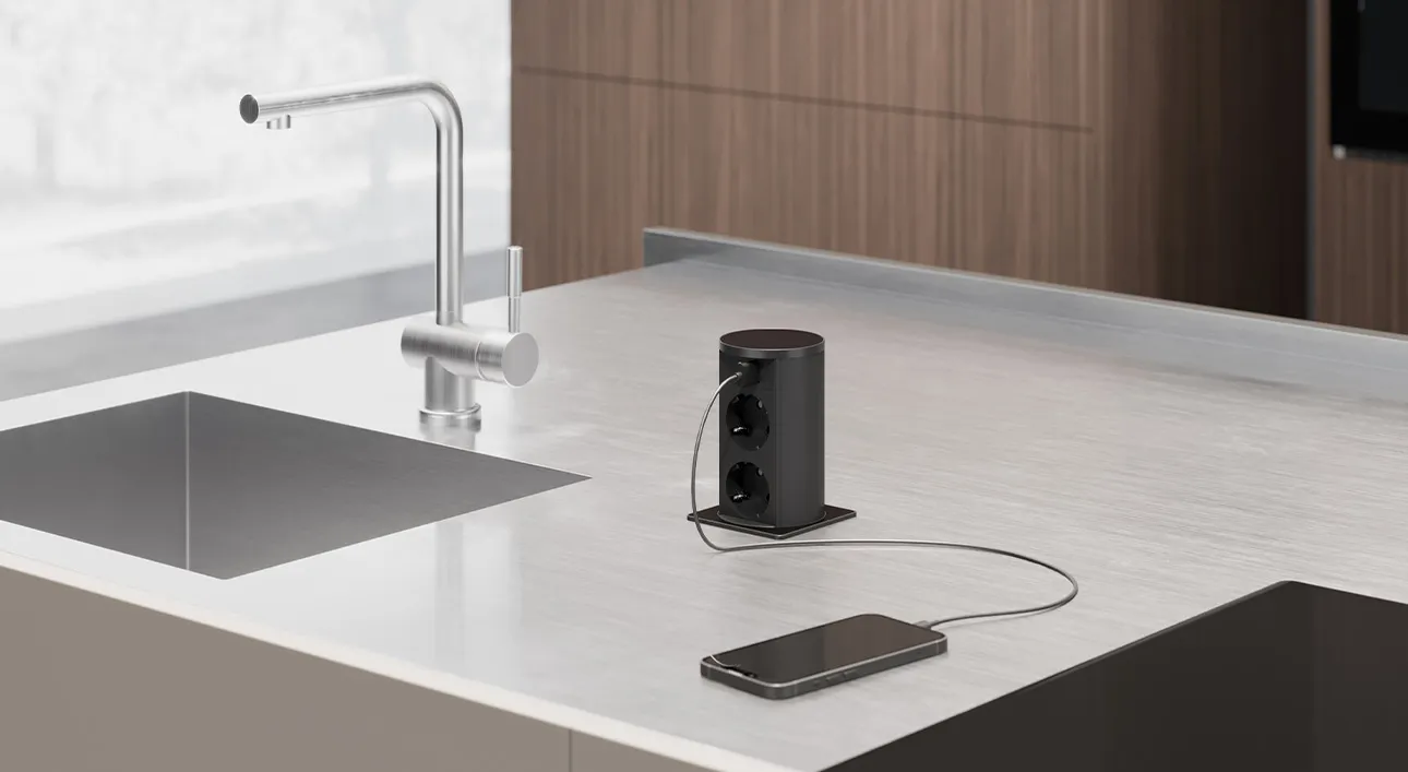 presa elettrica per cucina ad incasso con usb