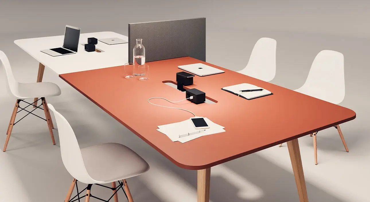 power strip for a tidy office desk